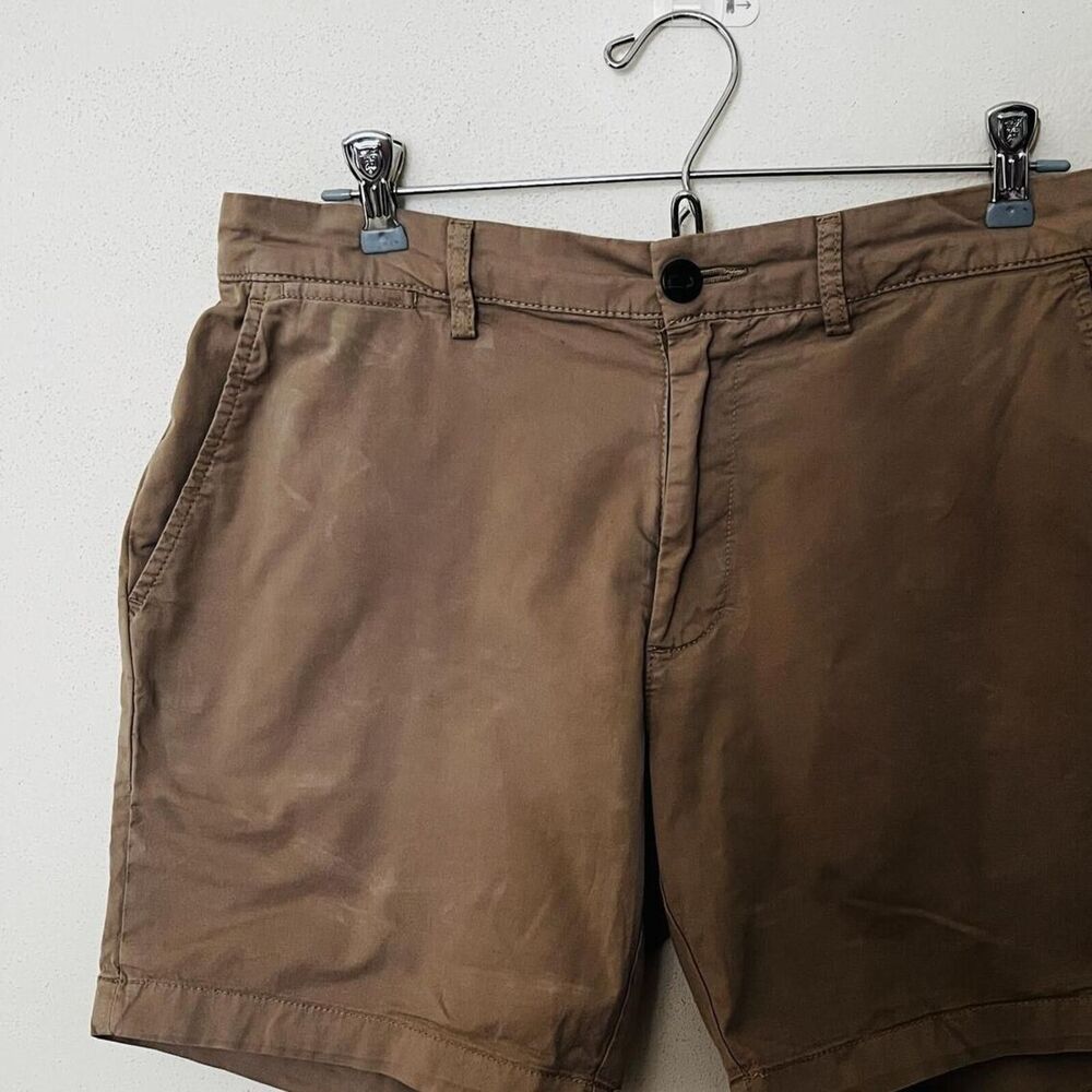 Goodthreads Men’s Slim-Fit Chino Shorts – 30W Khaki Brown Comfort Stretch Shorts